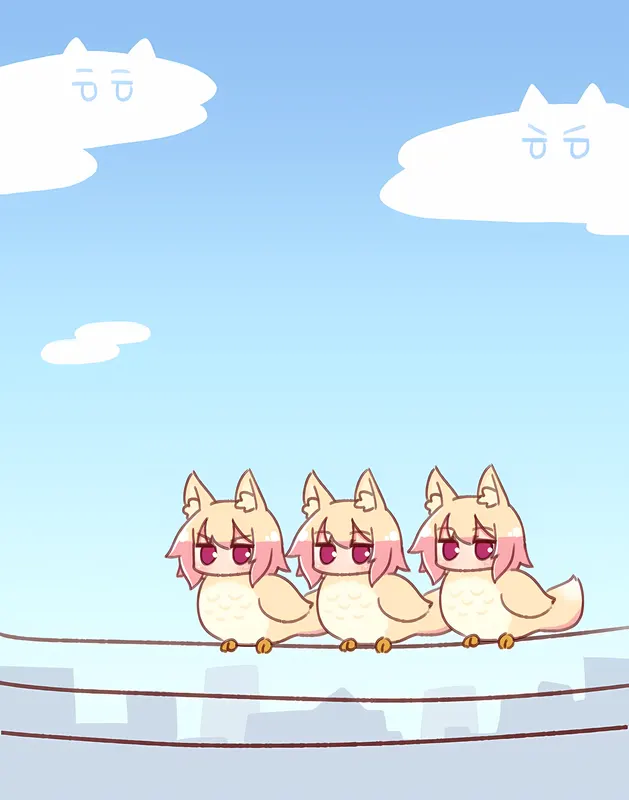 Shiggy birds on the line