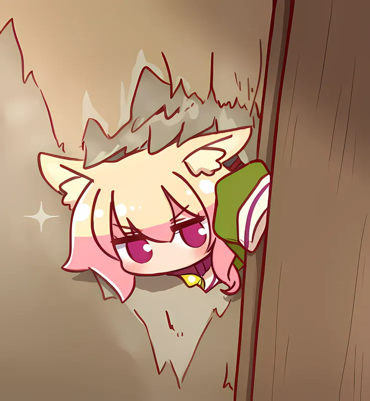 Shiggy peeks through the wall