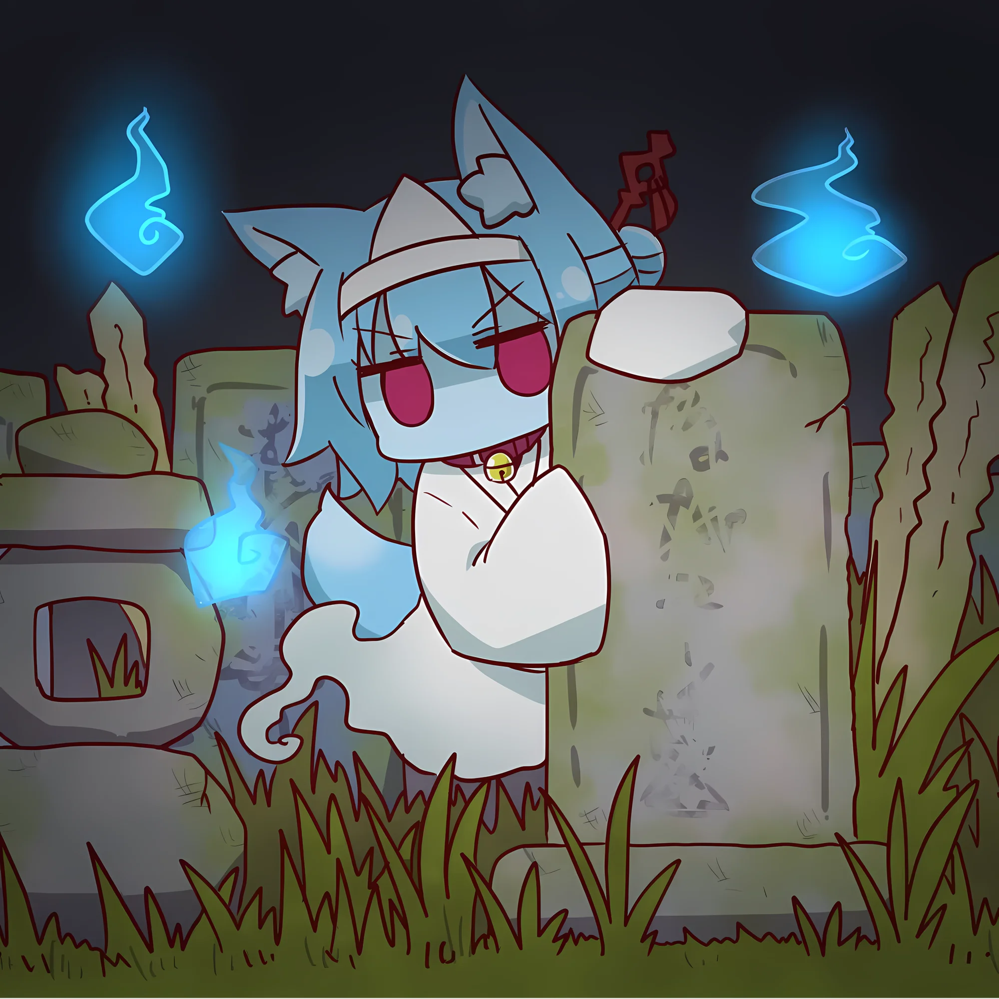 Heloween Shiggy on a Graveyard