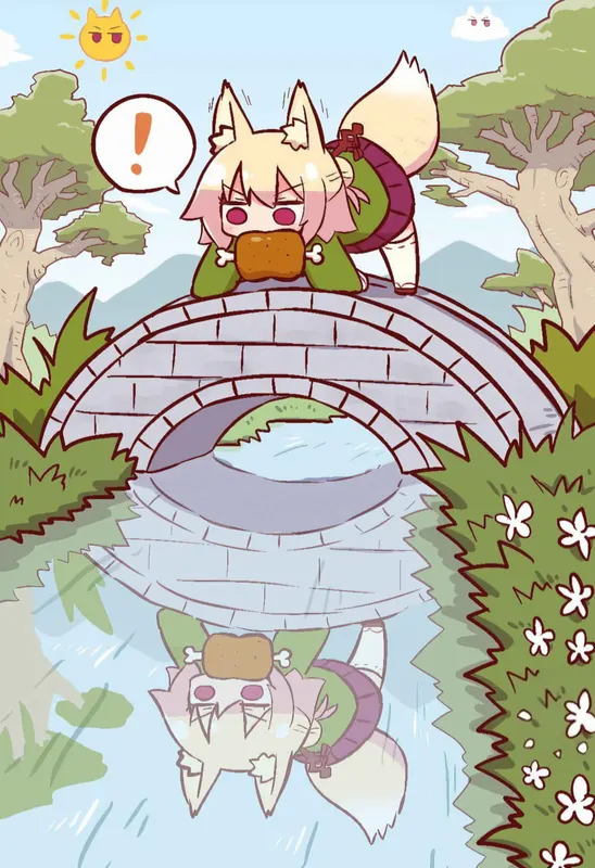 Shiggy sees himself in the water